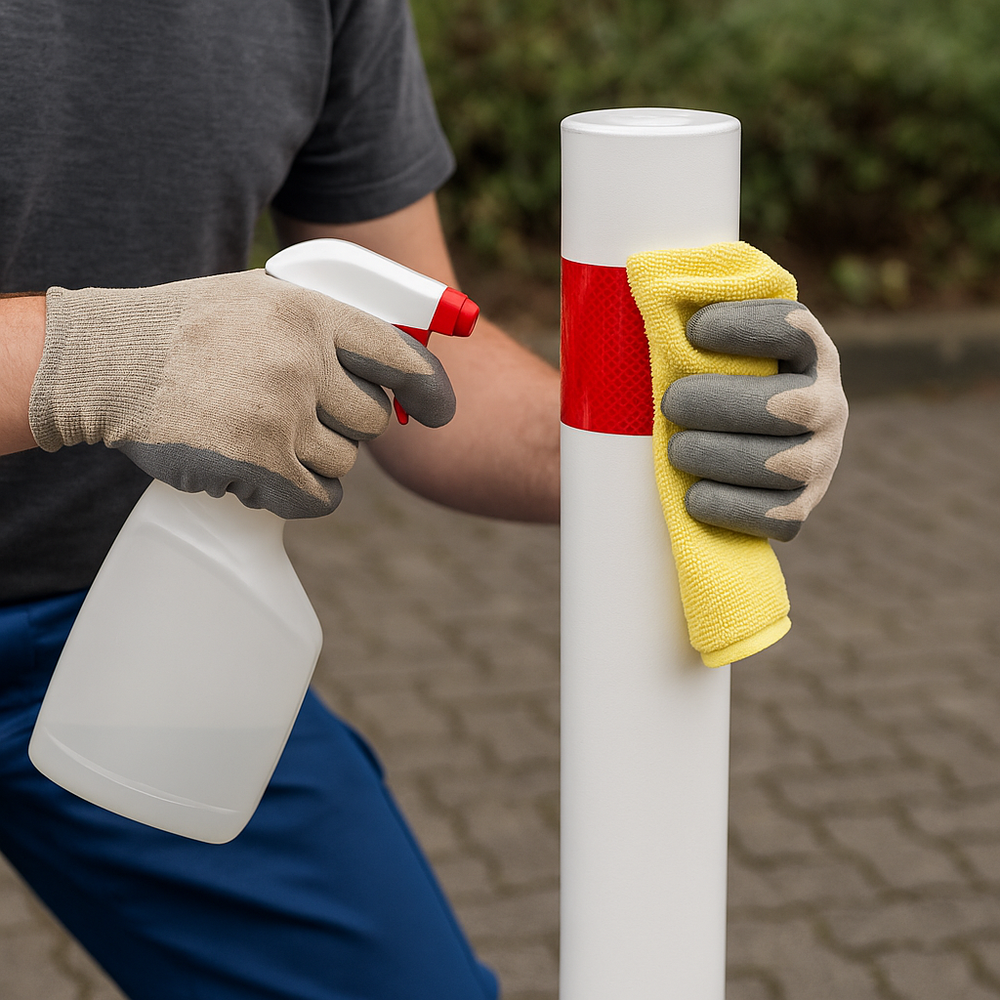 Pflege und Wartung von Absperrpfosten