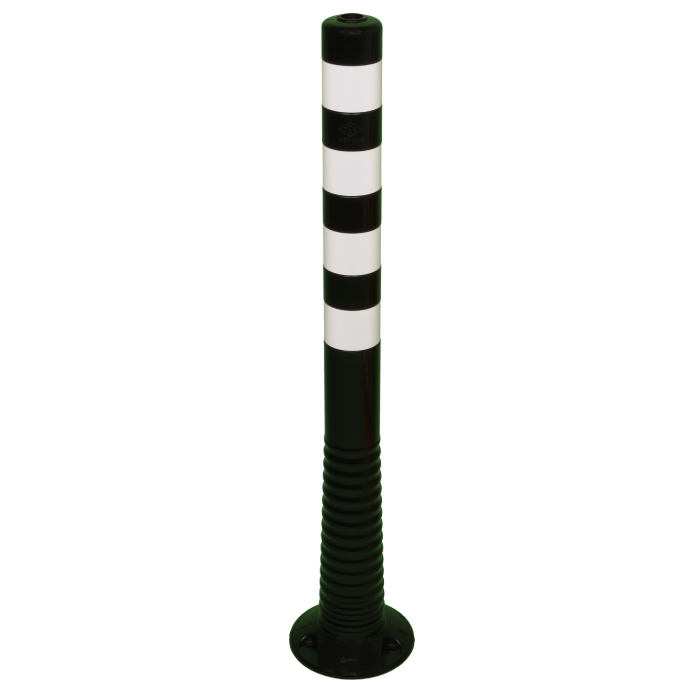 Flexipfosten schwarz 80 mm – flexibel, robust, reflektierend, aus TPU 