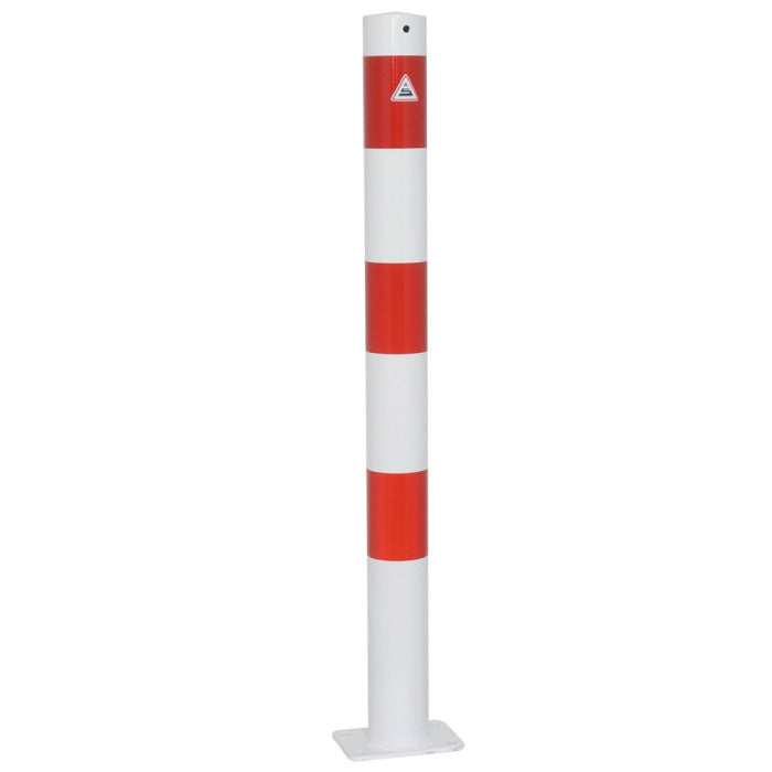 Absperrpfosten Stahlrohr Ø 76 x 2,6 mm ortsfest für Dübelbefestigung 