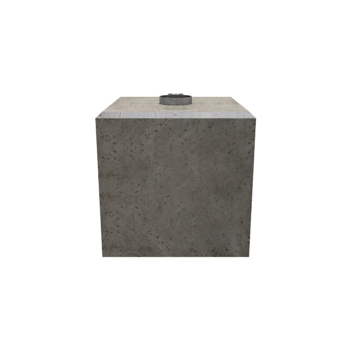 Fertigfundament mit verzinkter Bodenhülse für Schilderpfosten Ø 60 mm / 76 mm 