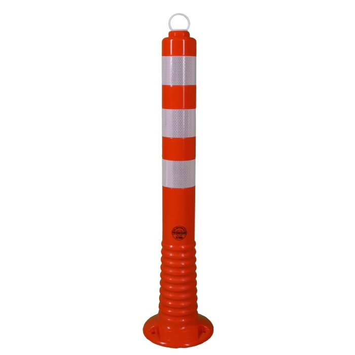 Inselpfosten TPU – 750 mm, orange, RA2-reflektierend, flexibel & robust 