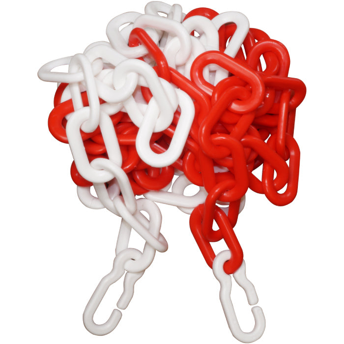Kunststoffkette Ø 7mm, rot/weiß, 3 Meter 