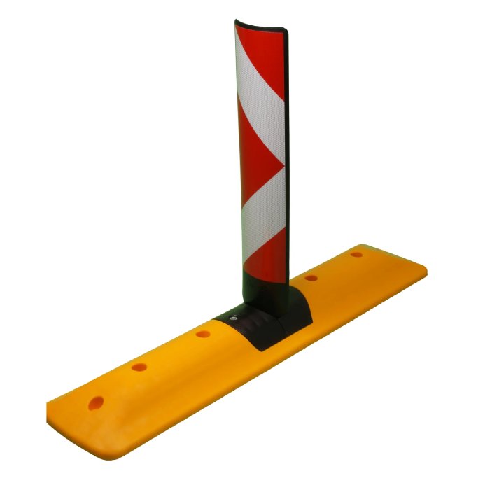 Leitschwelle, Gelb, mit Refkletor, 1000mm x 220mm x 650mm 