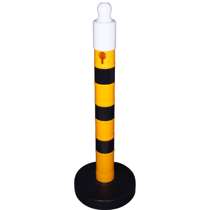 Kettenpfosten MegaMax 1250mm, gelb/schwarz 