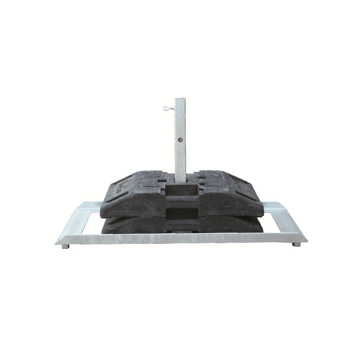 Schilderständer nach TL – Stabiler Ständer für Schaftrohre 40x40 mm, feuerverzinkt 