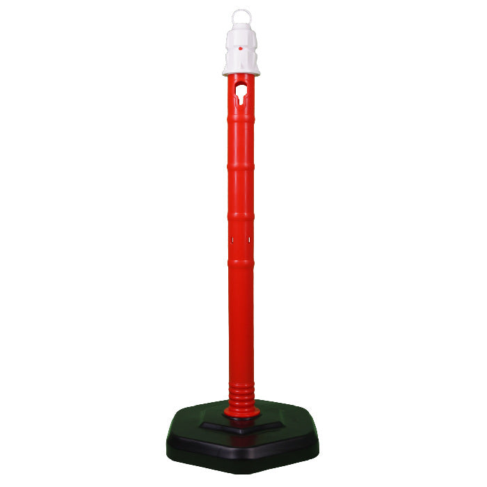 Kettenpfosten Polypropylen – 1000 mm, rot, nicht reflektierend 