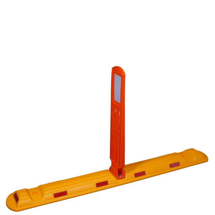 Leitschwelle Gelb mit flexi Bake, 1170mm x 150mm x 600mm