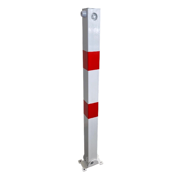 Absperrpfosten umlegbar 70x70 mm – Dreikantverschluss oder Profilzylinderschloss, feuerverzinkt 