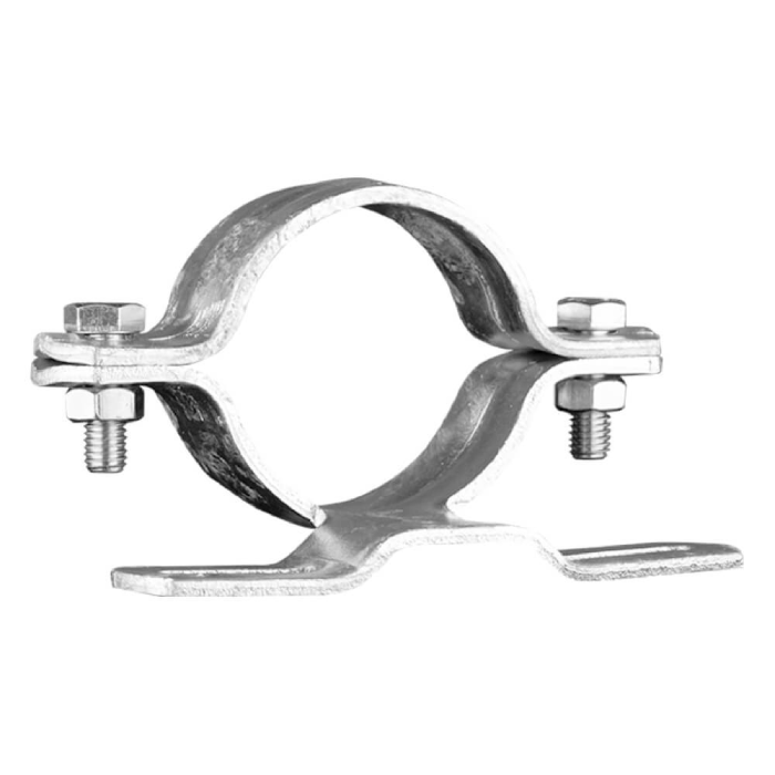 Rohrschelle T-Version R 307, feuerverzinkter Stahl, für Ø 76mm Rohr, Lochabstand 70mm - Absperrkönig  