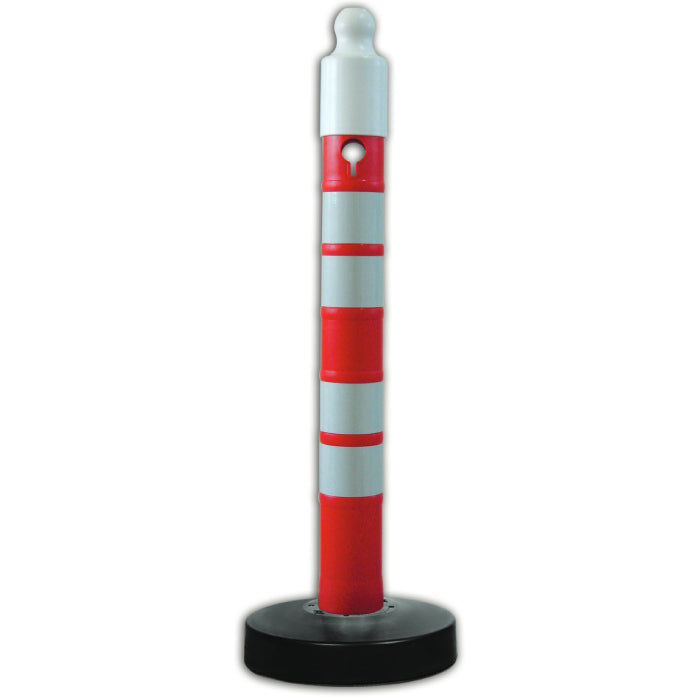 Kettenpfosten MegaMax 1250mm, rot/weiß 